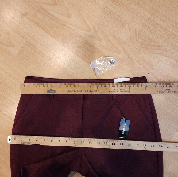 NWT Express Columnist Barely Boot Maroon Trousers Women's Size 10 Dress Pant - Picture 2 of 16